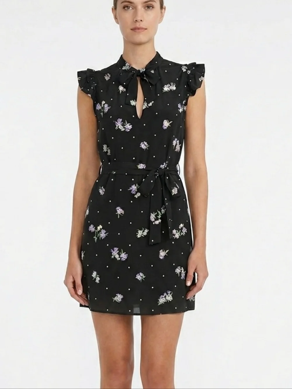 Zimmermann | Dresses | Zimmerman Floral Flutter Sleeve Silk Belted Mini  Dress Size Large | Poshmark
